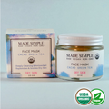 Cacao Green Tea Face Mask for Dry Skin - Certified Organic, Vegan & Cruelty-free